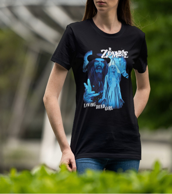 Rob Zombie Living Dead Girl Blue Gothic Horror T-Shirt