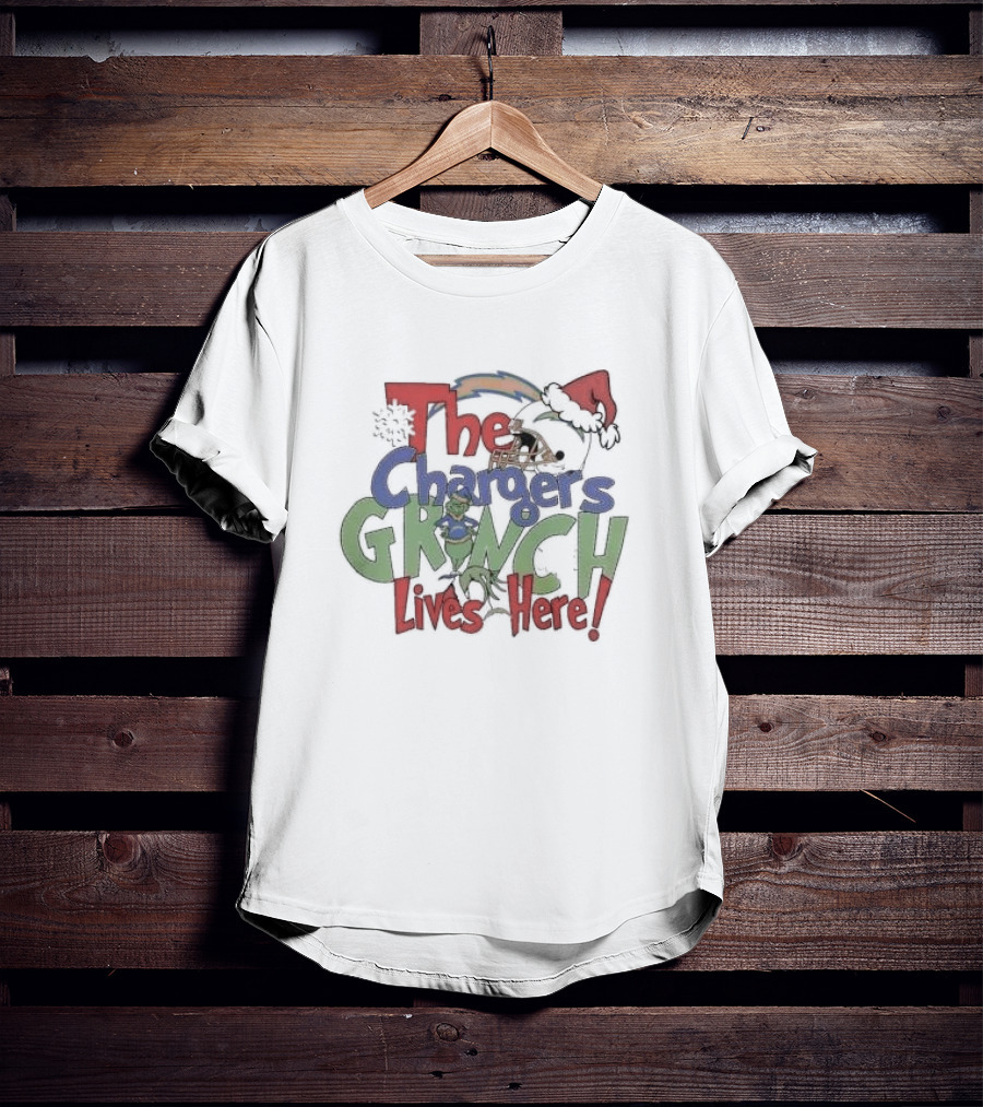 The Chargers Grinch Lives Here T-Shirt