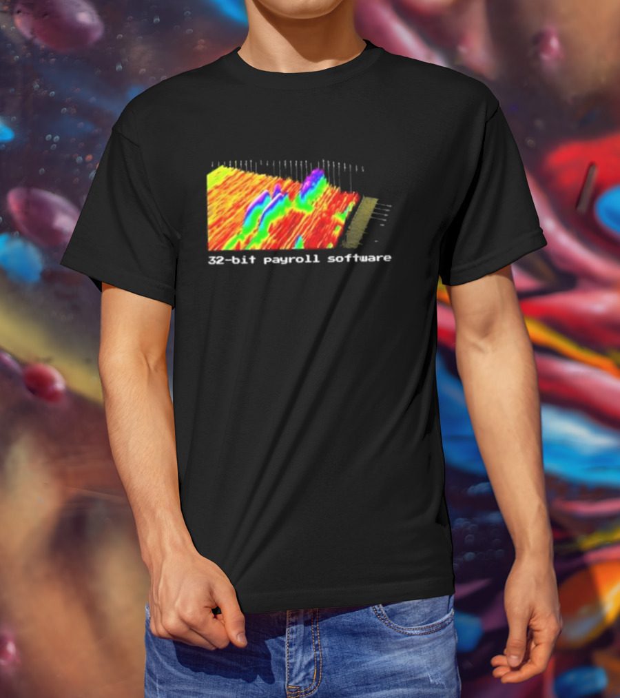 Ayush S Joinwarp 32-Bit Payroll Software Rainbow Spectrum Visualization T-Shirt