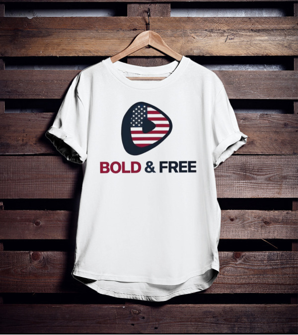 Bold And Free USA Rick Racela Flag T-Shirt