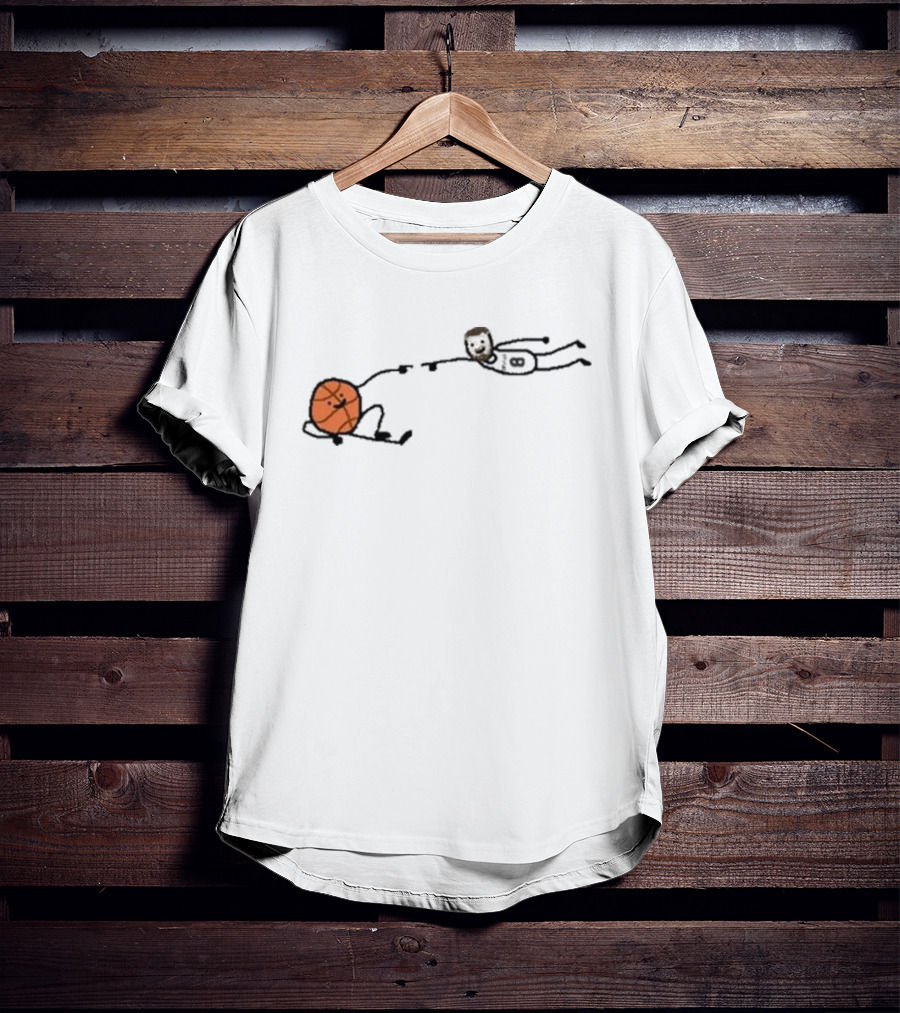 Paint Porzin-God Basketball Stick Figure Relaxation T-Shirt