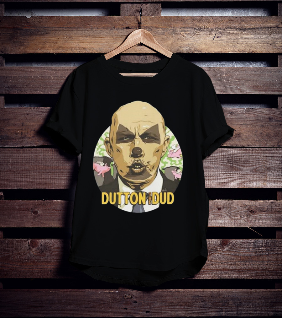 Dutton The Dud James Hillier Dutton Pigs Fly Caricature T-Shirt