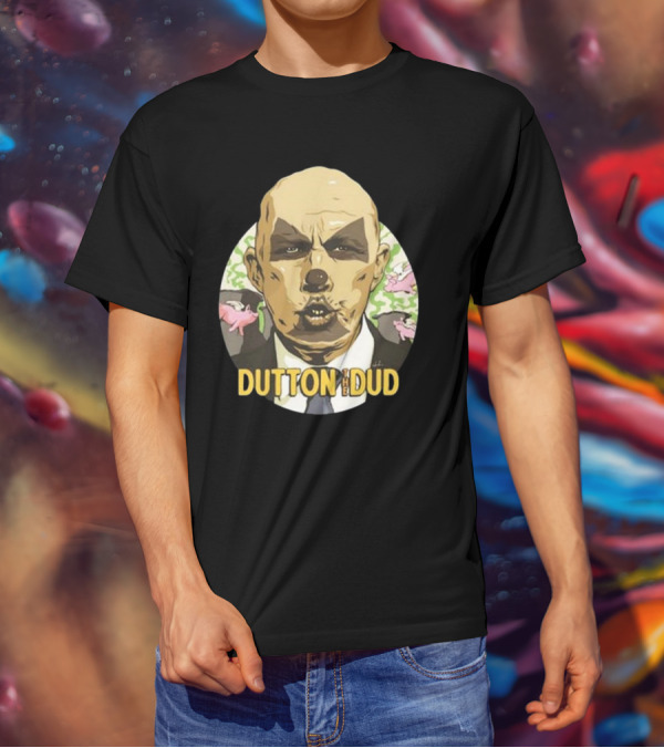 Dutton The Dud James Hillier Dutton Pigs Fly Caricature T-Shirt