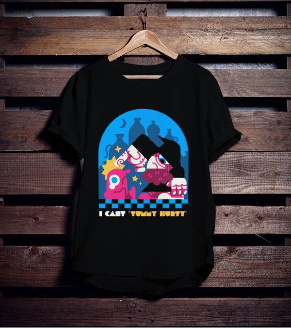 I Cast Tummy Hurty The Forbidden Spell Potion Bottles Stars T-Shirt
