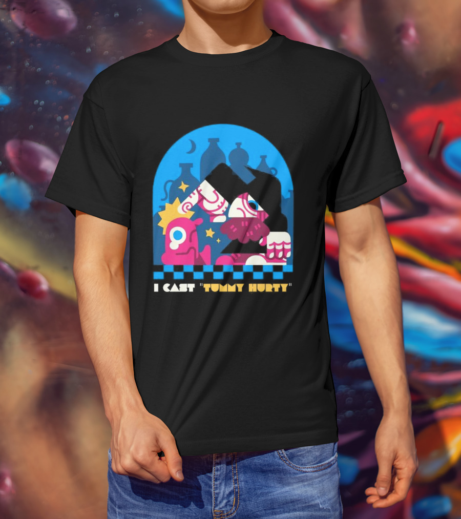 I Cast Tummy Hurty The Forbidden Spell Potion Bottles Stars T-Shirt