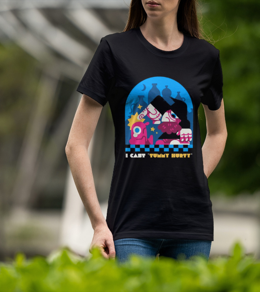 I Cast Tummy Hurty The Forbidden Spell Potion Bottles Stars T-Shirt