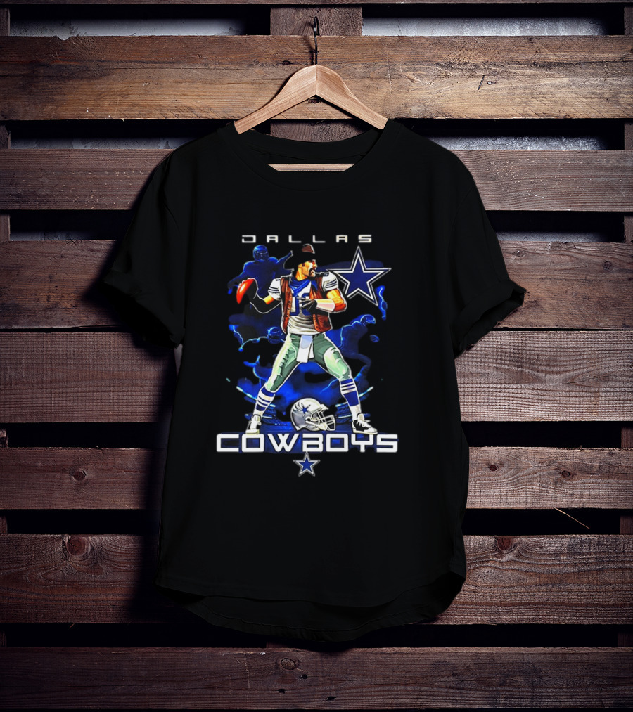 Dallas Cowboys NFL Football Player Graphic With Star T-Shirt