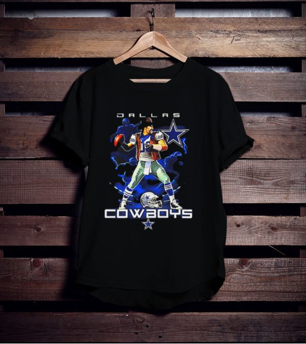 Dallas Cowboys NFL Football Player Graphic With Star T-Shirt