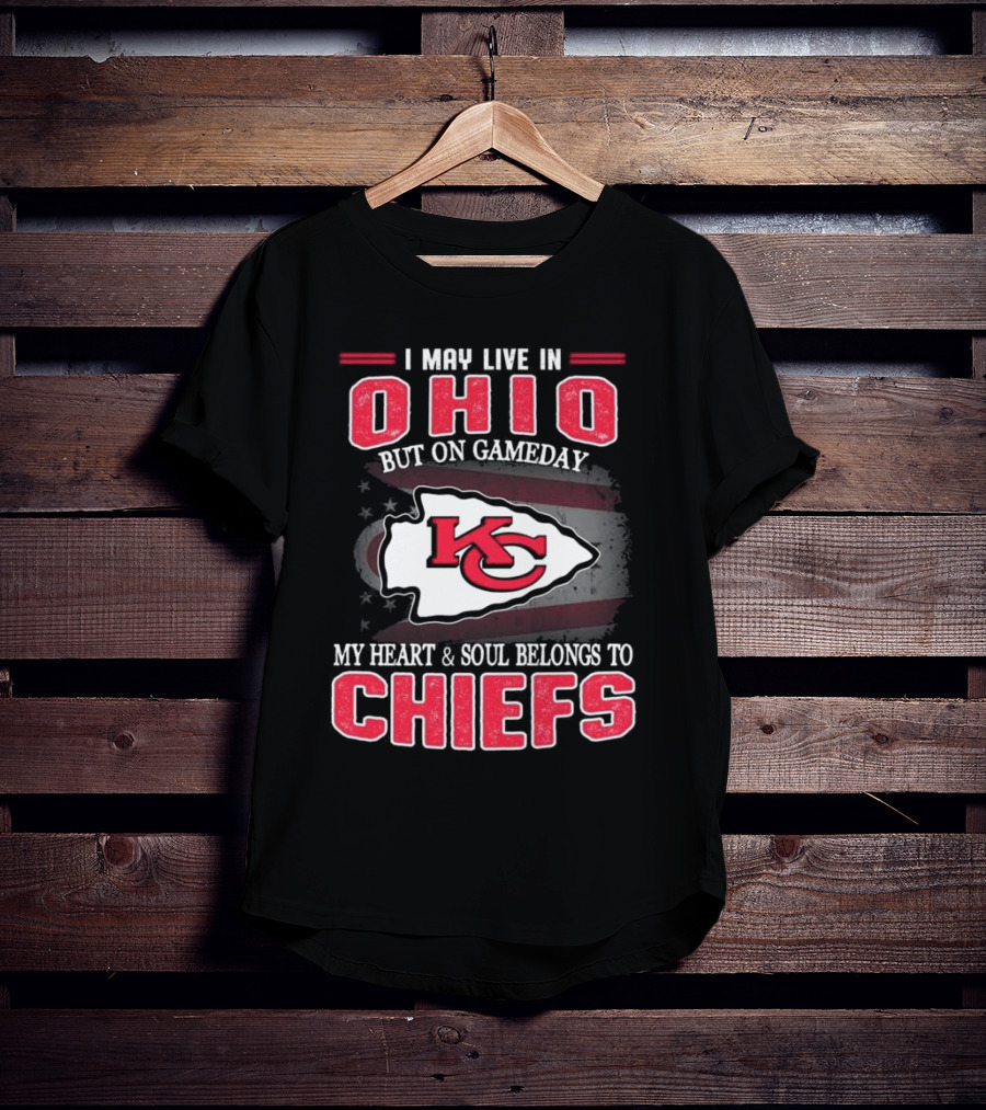 Ohio Gameday Heart And Soul Belongs To Kansas City Chiefs T-Shirt