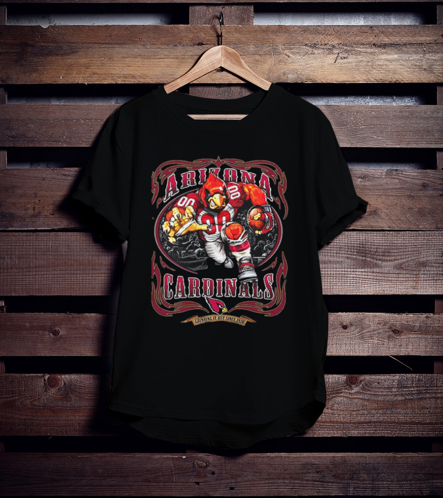Arizona Cardinals Mascot Grinding It Out Since 1970 T-Shirt