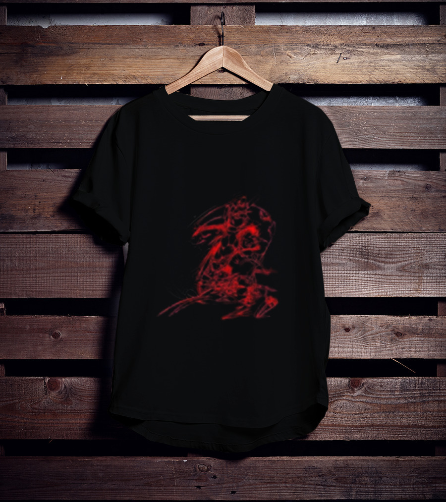 Guilty Gear Archival Record Sol And Ky Red Abstract T-Shirt