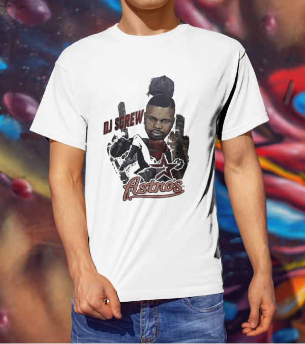 Astros DJ Screw Tribute With Star Icon T-Shirt