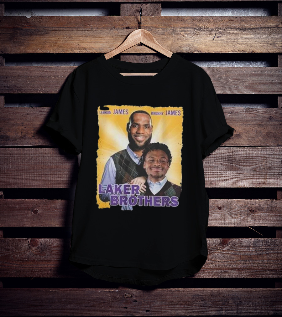 Lebron James Bronny James Laker Brothers T-Shirt