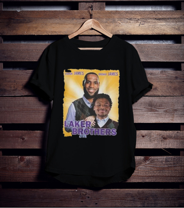 Lebron James Bronny James Laker Brothers T-Shirt