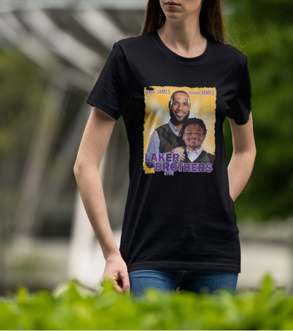 Lebron James Bronny James Laker Brothers T-Shirt