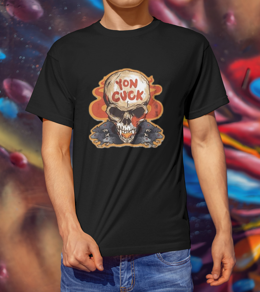 Mcelroy Yon Cuck Skull With Rats T-Shirt