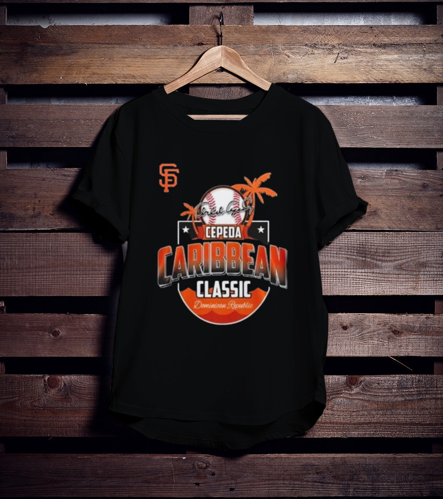 Cepeda Caribbean Classic Dominican Republic Giants Baseball T-Shirt