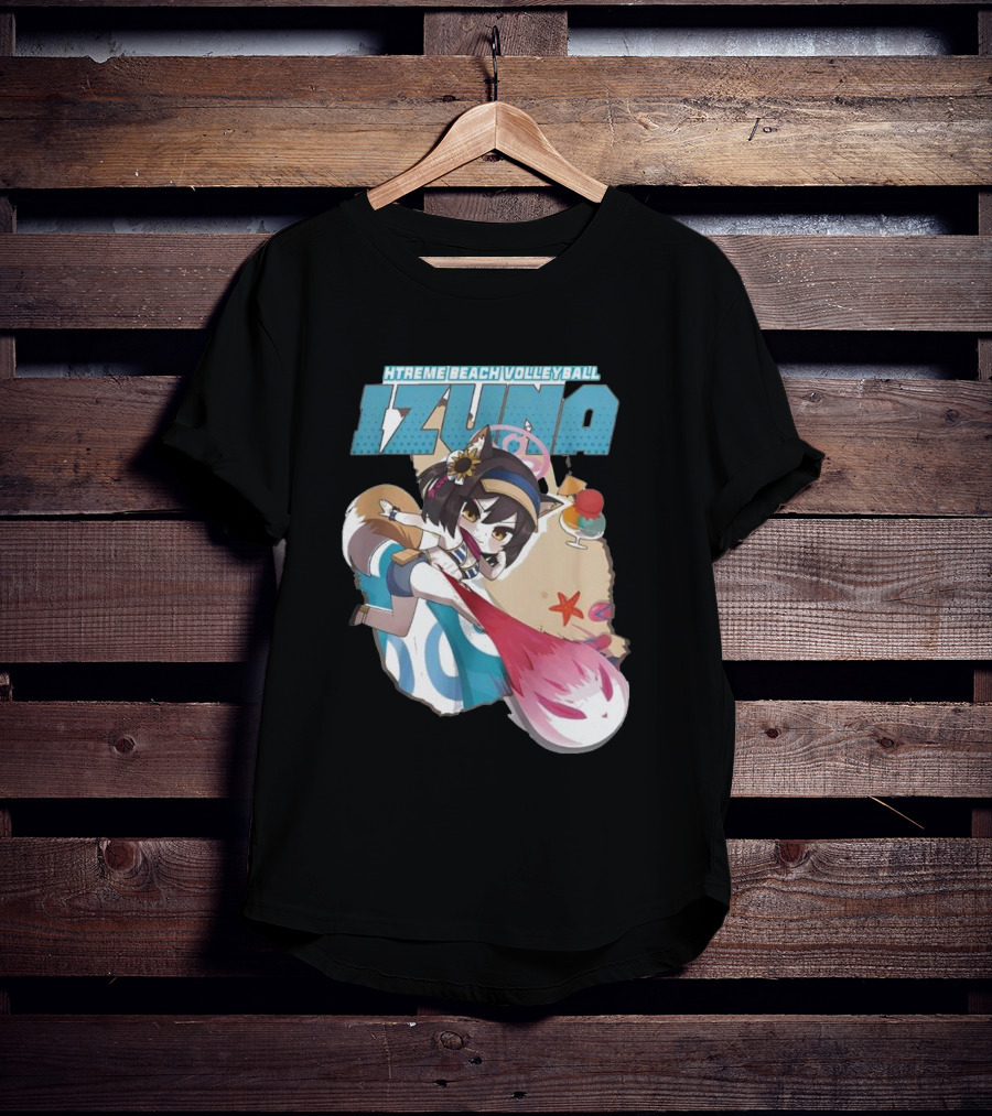 Izuna’s Xtreme Beach Volleyball Anime Character With Beach Elements T-Shirt
