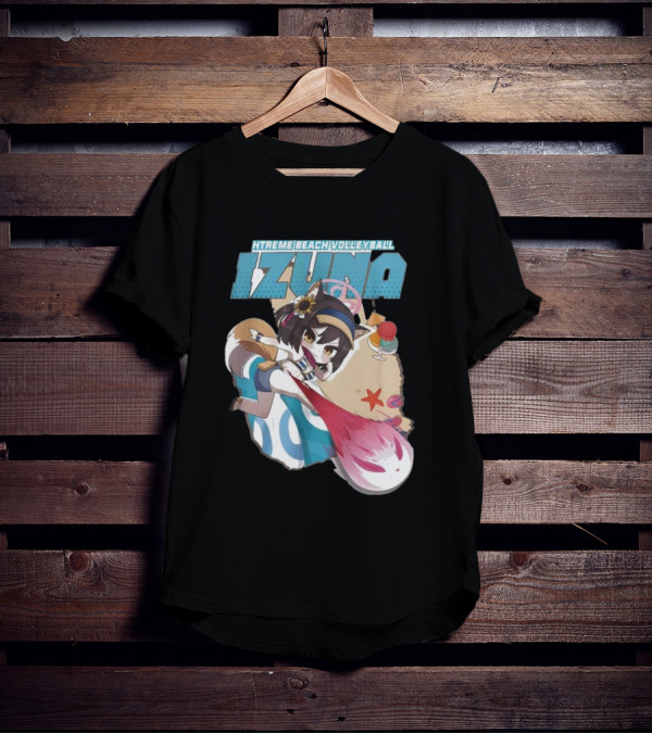 Izuna’s Xtreme Beach Volleyball Anime Character With Beach Elements T-Shirt