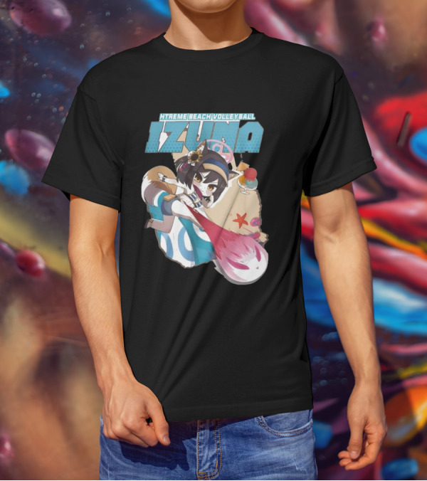 Izuna’s Xtreme Beach Volleyball Anime Character With Beach Elements T-Shirt