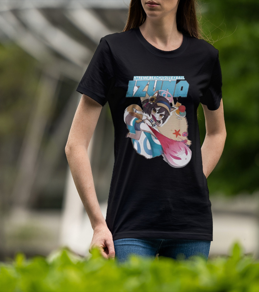 Izuna’s Xtreme Beach Volleyball Anime Character With Beach Elements T-Shirt