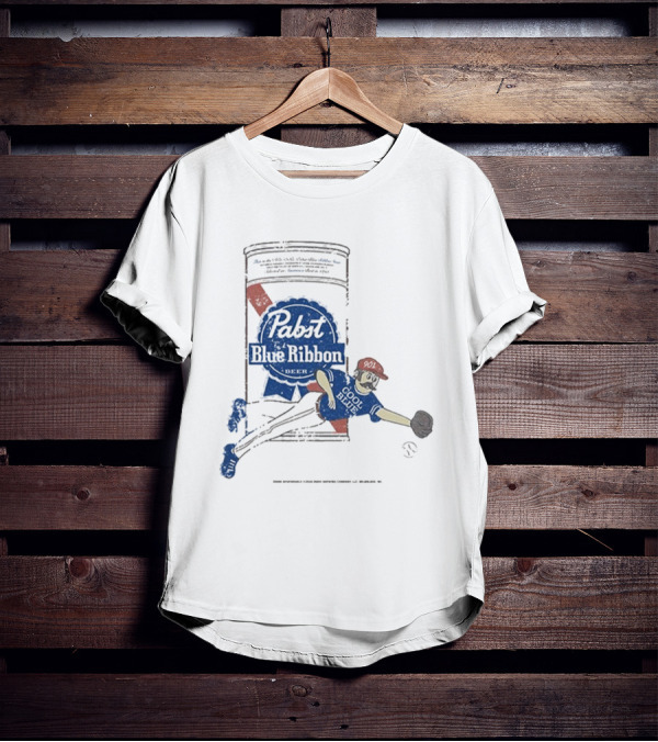 Memphis Redbirds 901 Pabst Blue Ribbon Baseball Can Catcher T-Shirt
