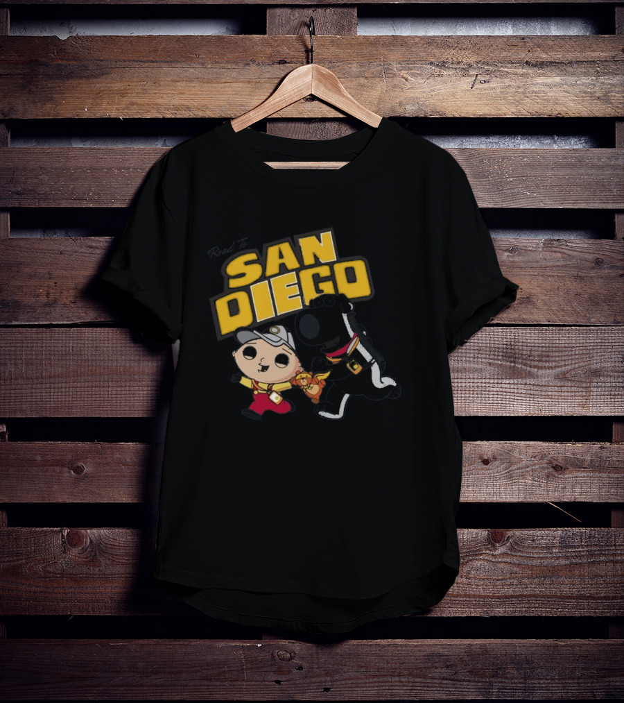 Road To San Diego Family Guy Inspired Stewie And Brian Adventure T-Shirt