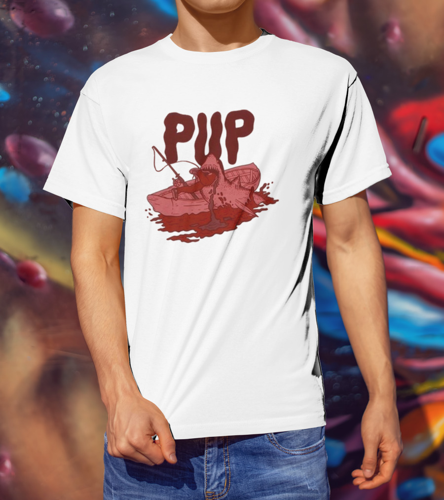 PUP Shark Attack Boat T-Shirt