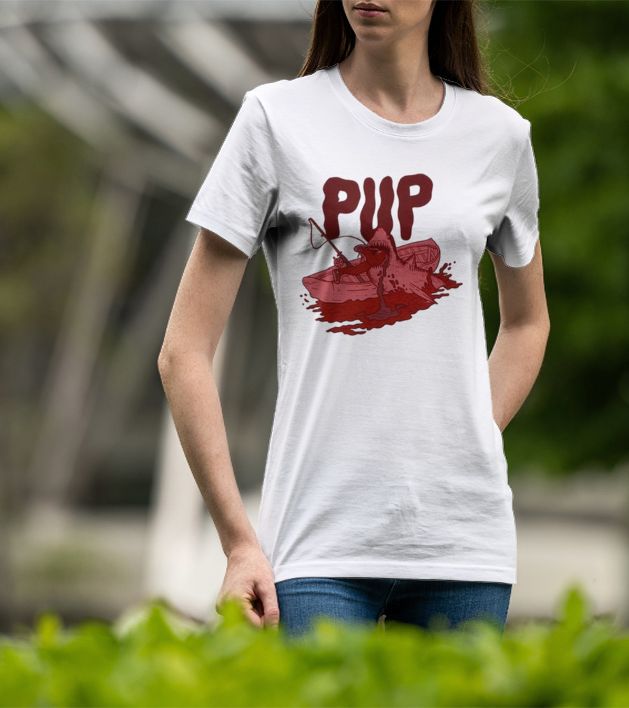PUP Shark Attack Boat T-Shirt
