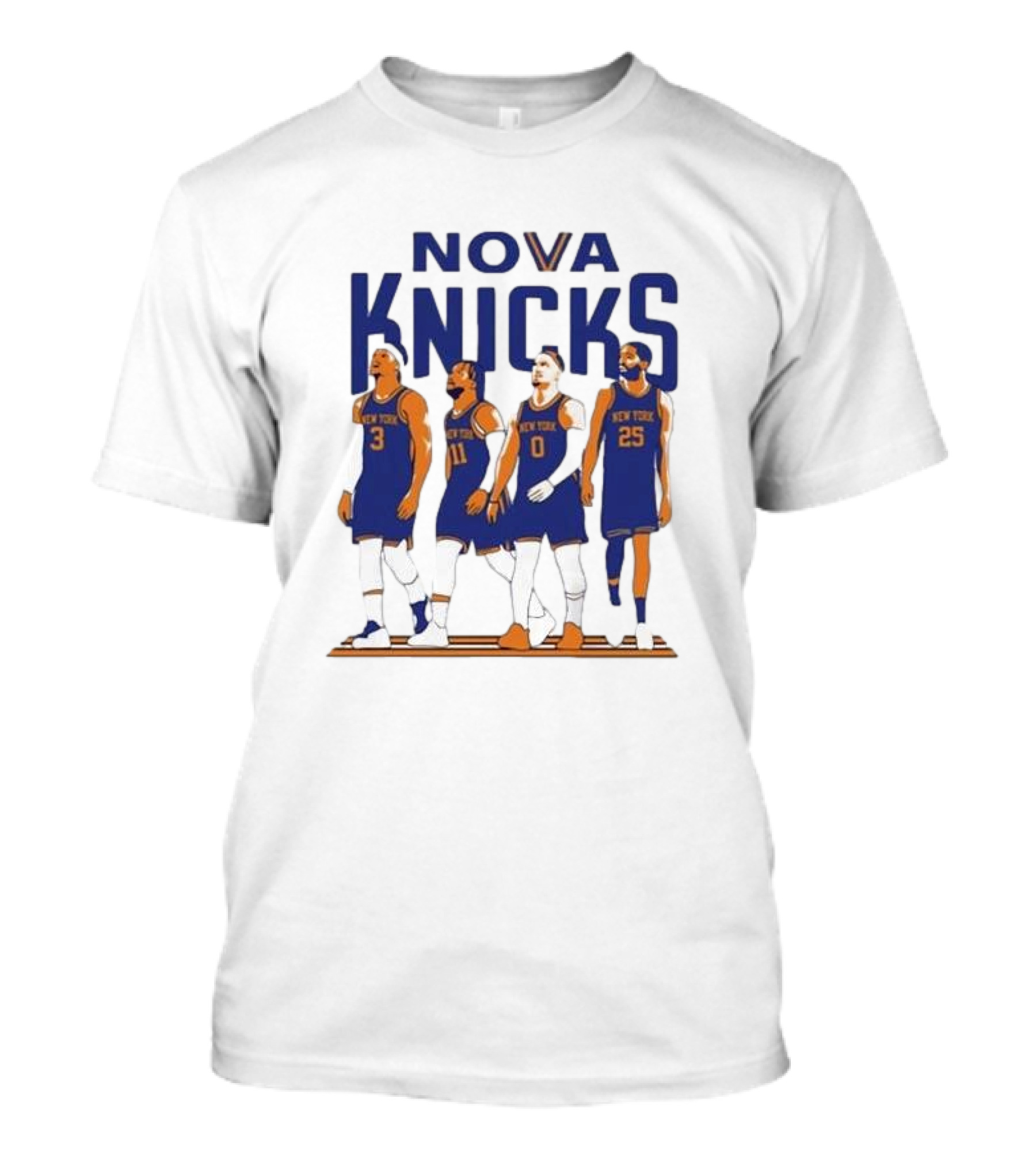 Jalen Brunson Josh Hart Mikal Bridges Donte Divincenzo Nova Knicks New York Basketball T-Shirt