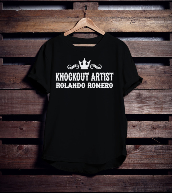 Knockout Artist Rolando Romero Crown Emblem T-Shirt