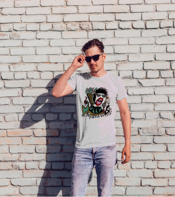 Miss Molly 90s Vintage Leopard Print Music Vibes T-Shirt