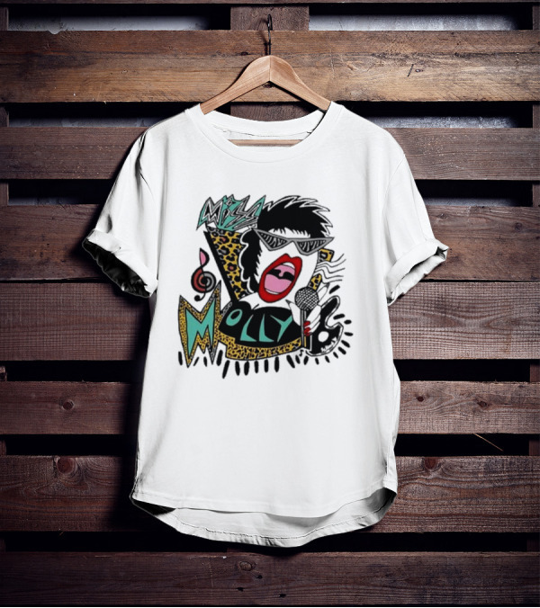 Miss Molly 90s Vintage Leopard Print Music Vibes T-Shirt