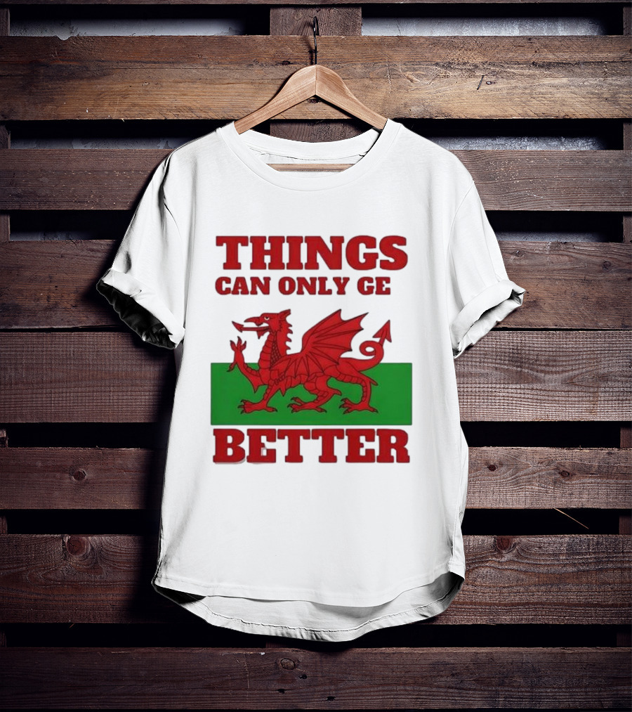 Things Can Only Get Better Welsh Dragon T-Shirt