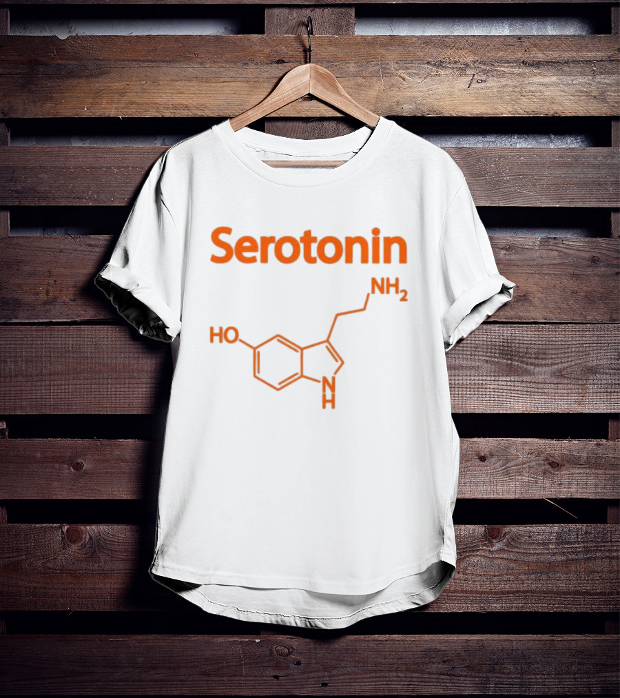 Serotonin Molecule Structure HO NH2 Chemistry T-Shirt