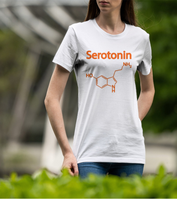 Serotonin Molecule Structure HO NH2 Chemistry T-Shirt