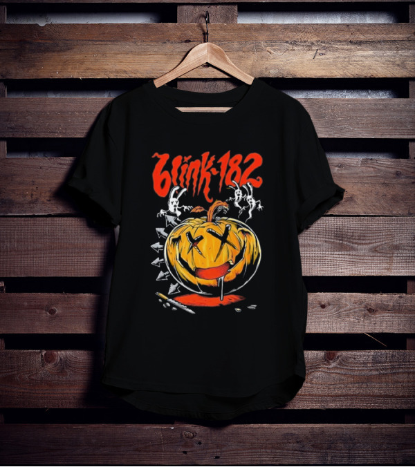 Blink-182 Halloween Pumpkin With Ghosts And Arrows T-Shirt