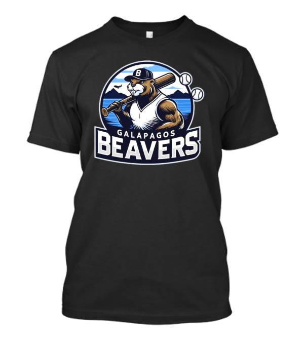 Galapagos Beavers Baseball Bear Mountains Jared Carrabis T-Shirt