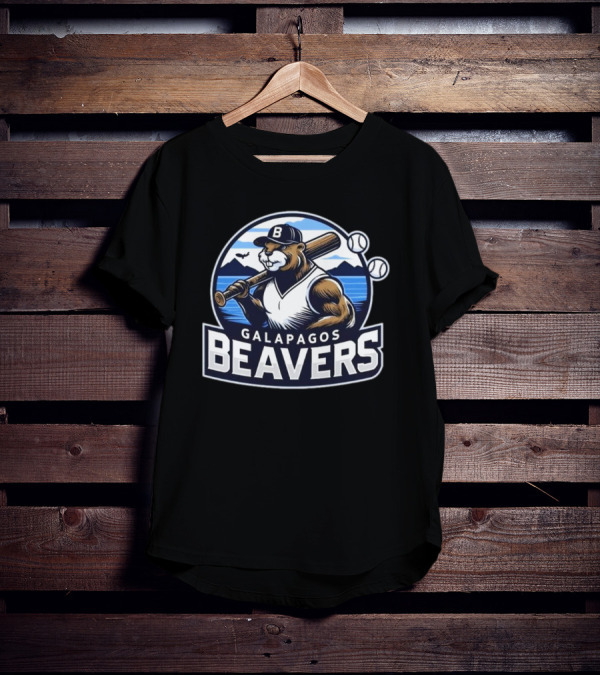 Galapagos Beavers Baseball Bear Mountains Jared Carrabis T-Shirt