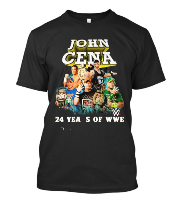 John Cena WWE Legacy 24 Years 2001-2025 Champion T-Shirt