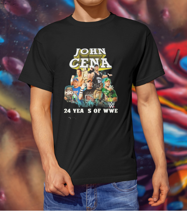 John Cena WWE Legacy 24 Years 2001-2025 Champion T-Shirt