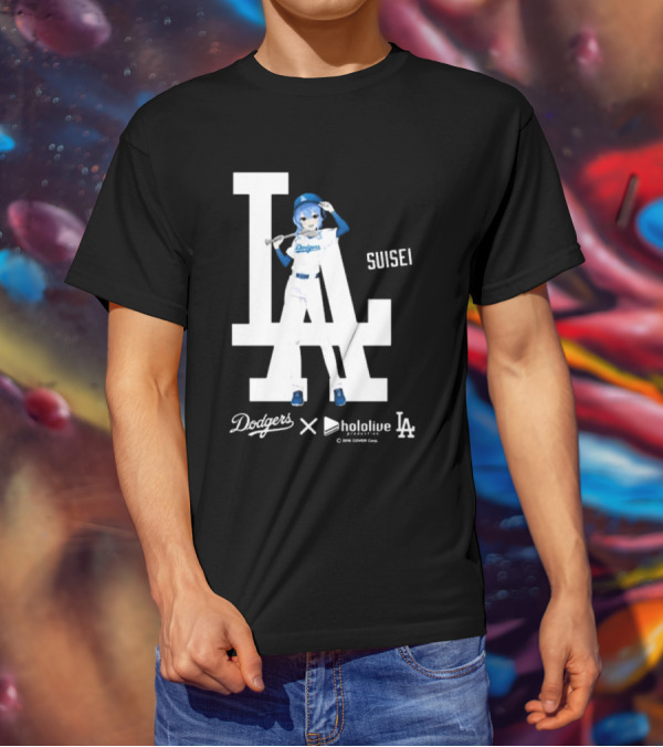 Dodgers X Hololive Suisei LA Collaboration T-Shirt