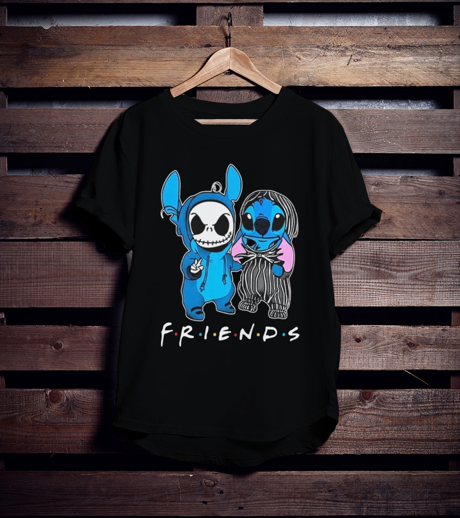 FRIENDS Stitch And Jack Skellington The Nightmare Before Christmas T-Shirt