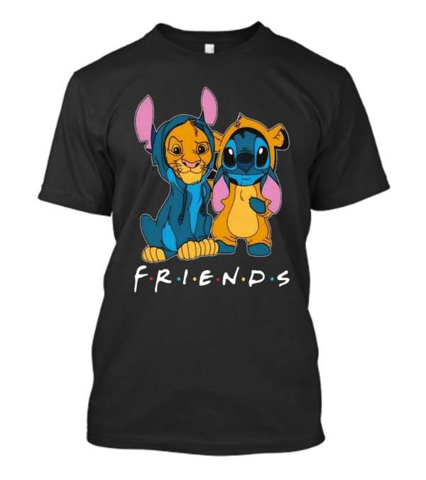 Friends Stitch And Lion King Disney Fusion T-Shirt