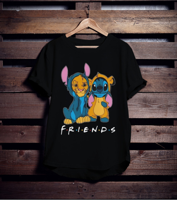 Friends Stitch And Lion King Disney Fusion T-Shirt