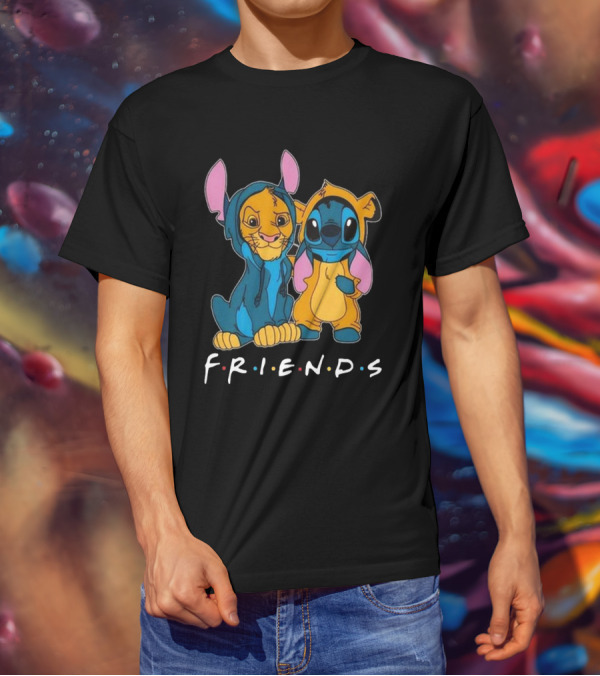 Friends Stitch And Lion King Disney Fusion T-Shirt