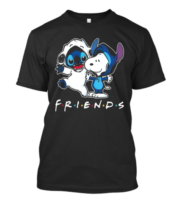 Stitch And Snoopy Peanuts Friends Disney Collaboration T-Shirt