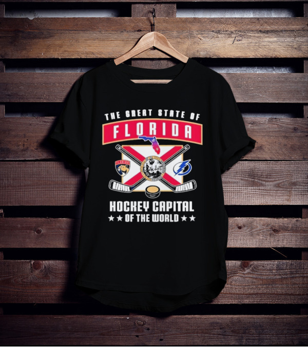 The Great State Of Florida Hockey Capital Of The World Tampa Bay Lightning Florida Panthers T-Shirt