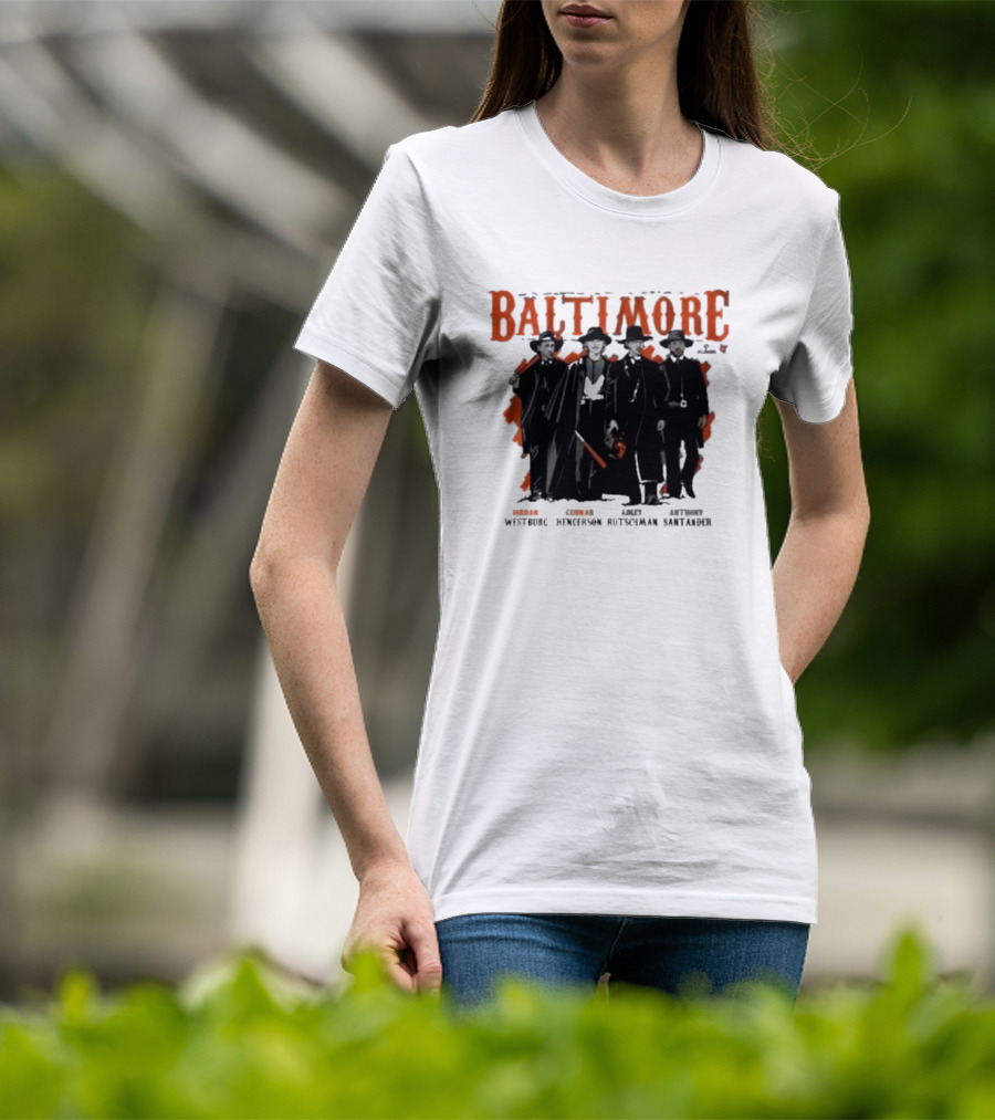 Baltimore Tombstone Sluggers Jordan Gunnar Adley Anthony Westburg Henderson Rutschman Santander T-Shirt
