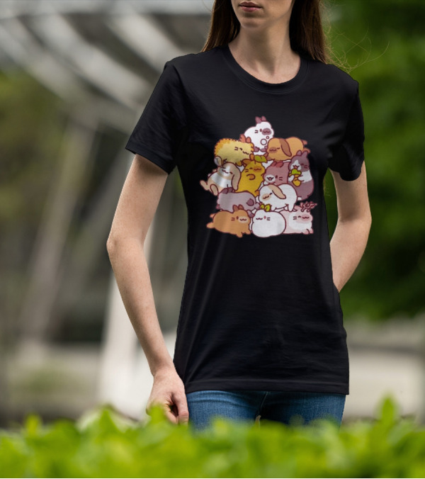 Bunny Pile Usagi Shima Cozy Rabbit Stack T-Shirt